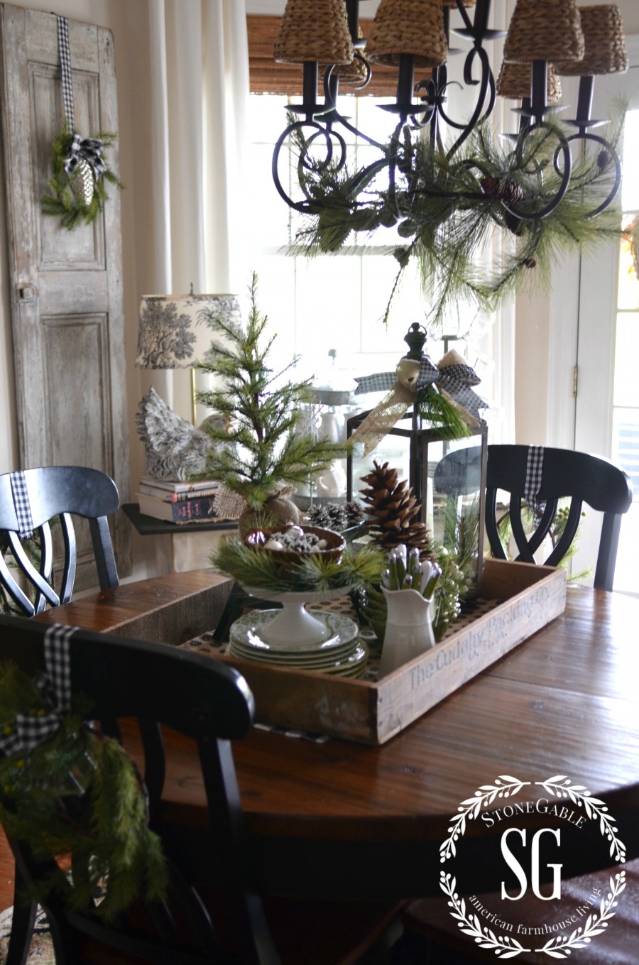 Kitchen Table Centerpiece Winter