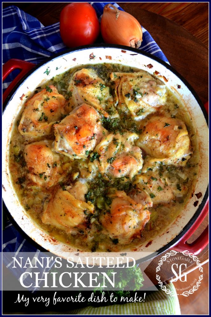 NANI'S SAUTEED CHICKEN-easy-to-make-and-perfectly-scrumptious-stonegableblog.com