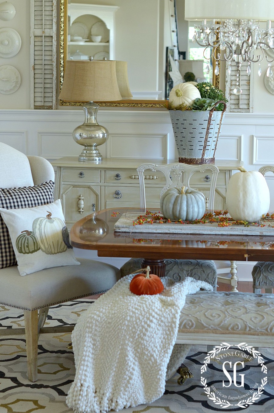 FALL HOME TOUR-bringing the natural element of fall inside. Lots of easy inspiration stonegableblog.com