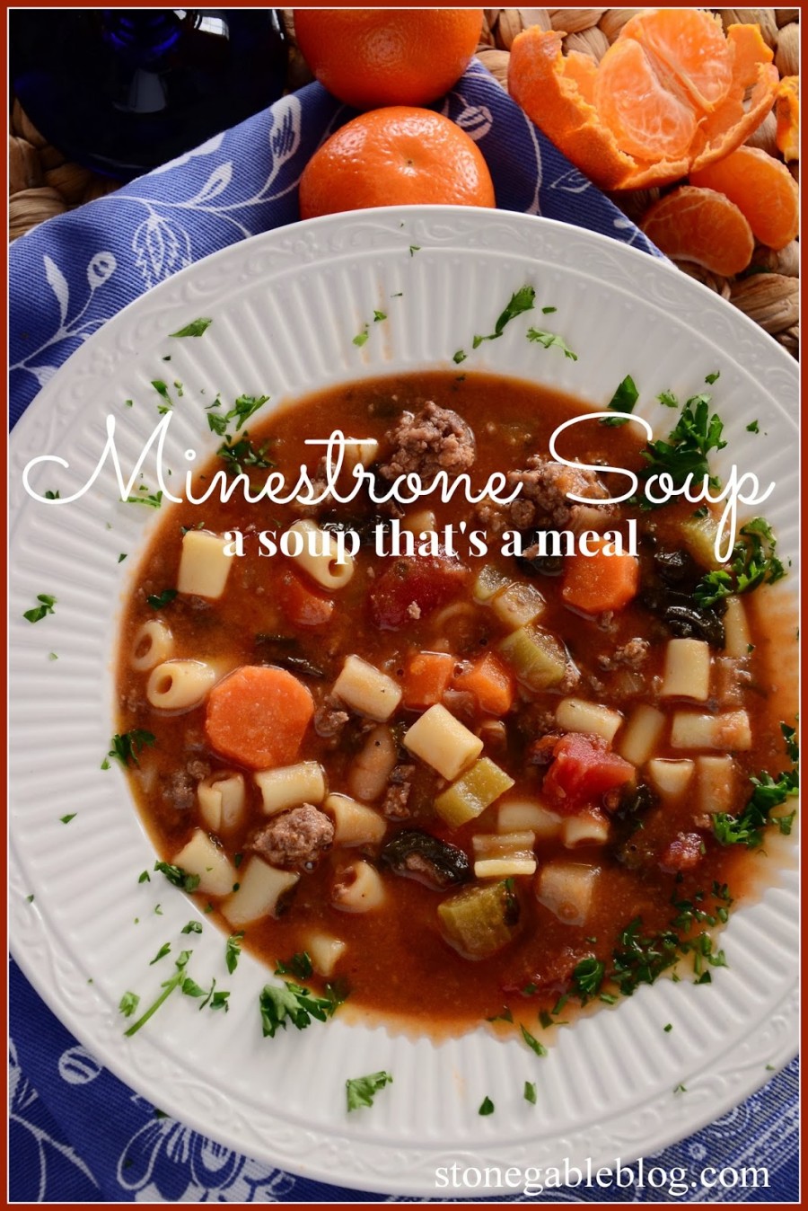 MINESTRONE SOUP… A SOUP THAT’S A MEAL!