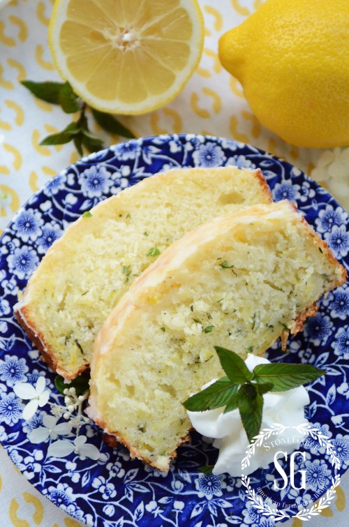 Glazed Lemon Zucchini Bread-slices and lemons-stonegableblog.com