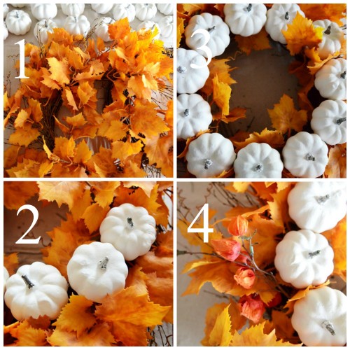White Pumpkin Fall Wreath-instructions-stonegableblog.com