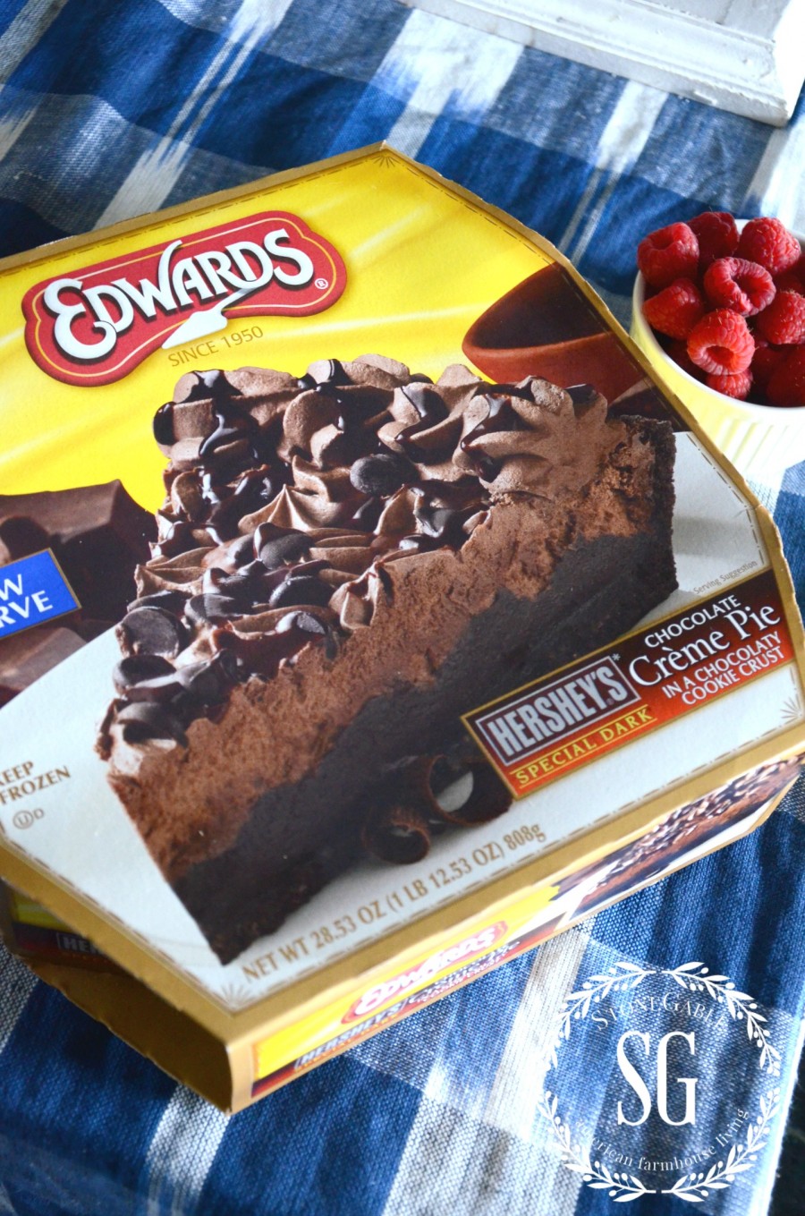 5 TIPS FOR SERVING A STORE BOUGHT DESSERT-chocolate cream pie-in package-stonegableblog.com