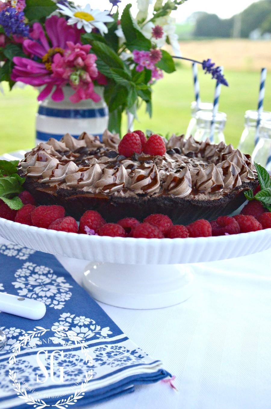 5 TIPS FOR SERVING A STORE BOUGHT DESSERT-chocolate cream pie-not in package-stonegableblog.com