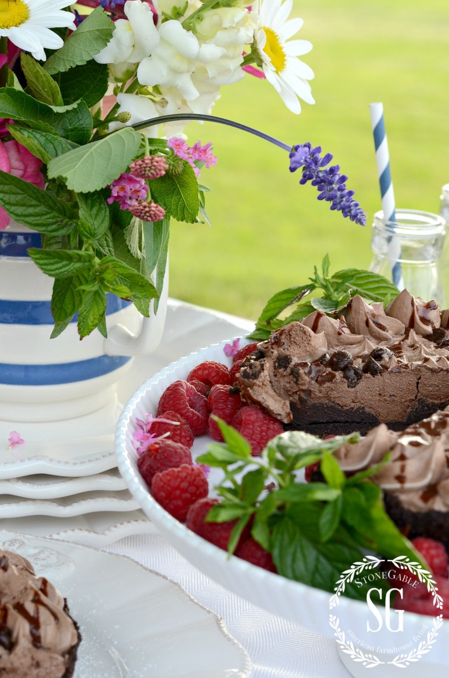 5 TIPS FOR SERVING A STORE BOUGHT DESSERT-chocolate cream pie-scrumptious-stonegableblog.com