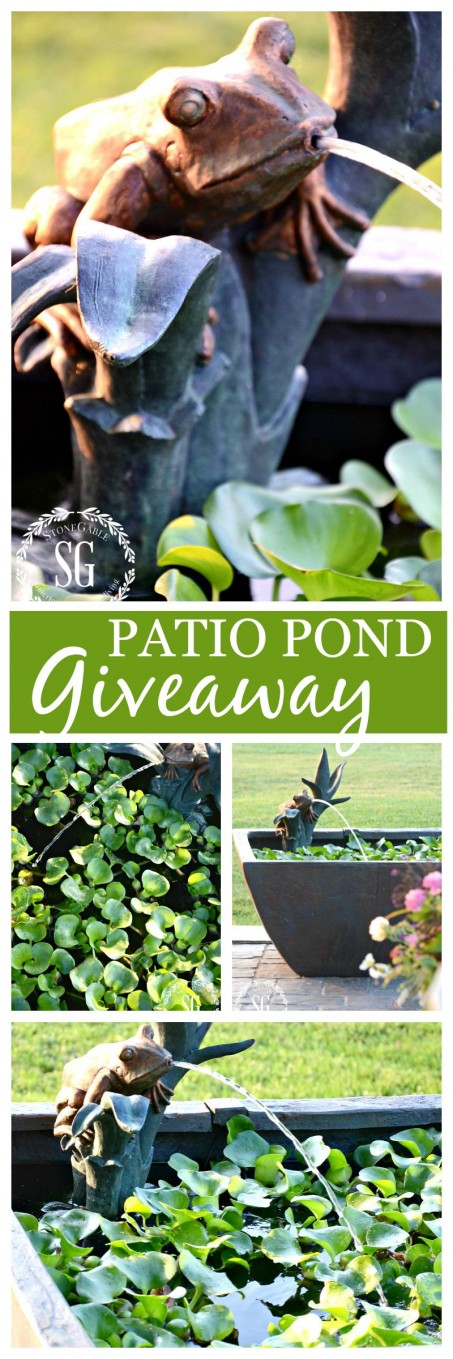 PATIO POND-Patio Pond Giveaway at StoneGable-stonegableblog.com
