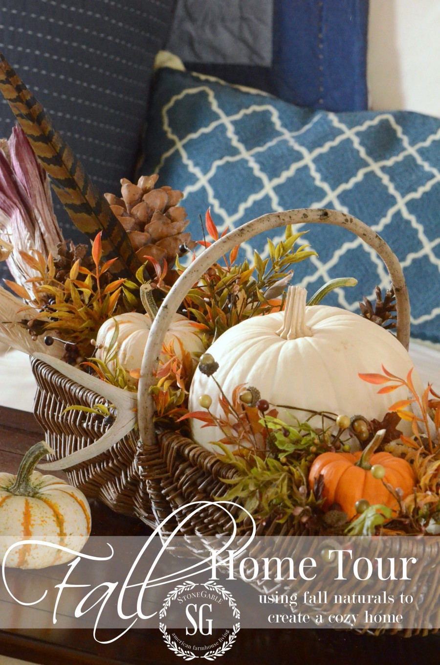 FALL HOME TOUR-celebrating fall with natural elements- lots of inspiration-stonegableblog.com