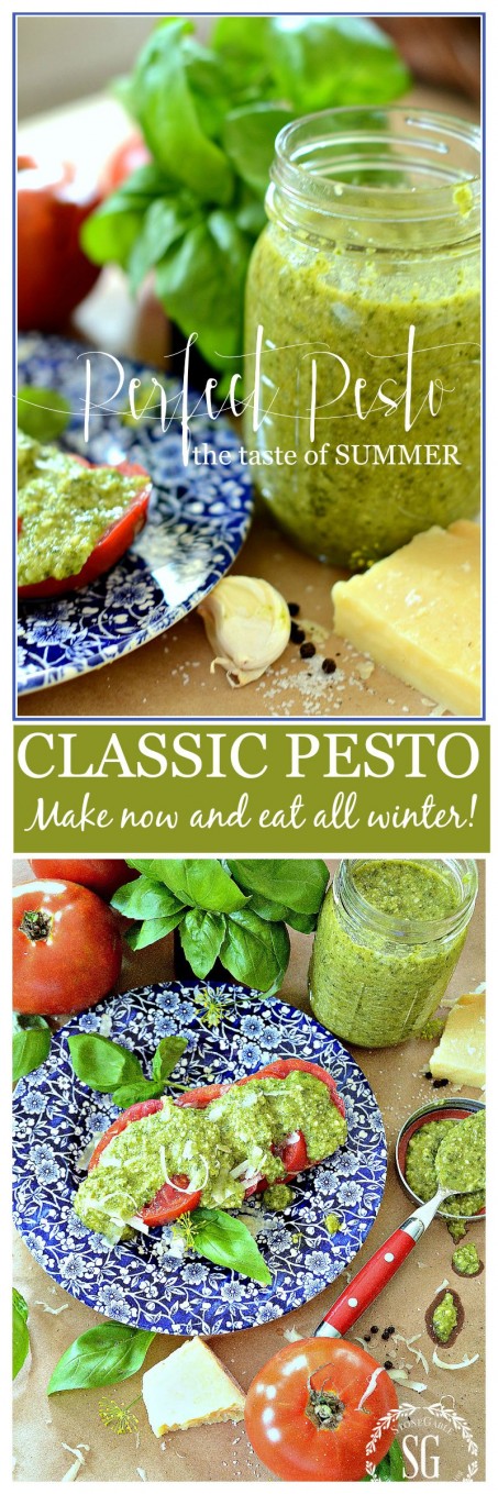 PERFECT PESTO- The most scrumptious tast of summer!-stonegableblog.com