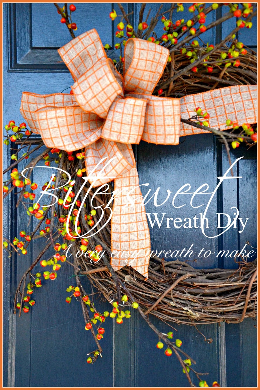 BITTERSWEET WREATH DIY- A very easy-to-make fall wreath-stonegableblog.com