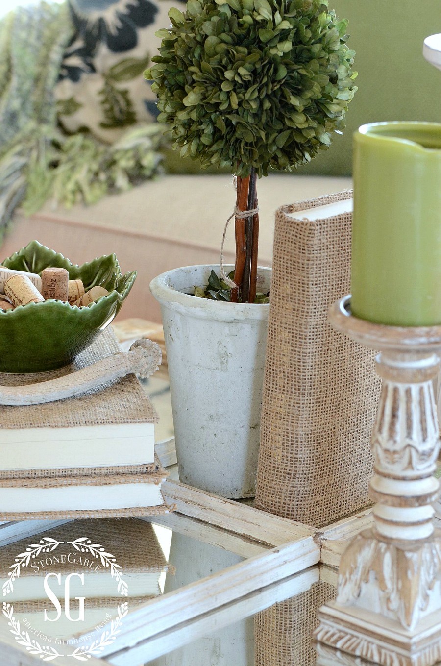 USING BURLAP IN HOME DECOR-Burlap is a classic and here to stay. Here are some helpful tips for decorating with it.-stonegableblog.com