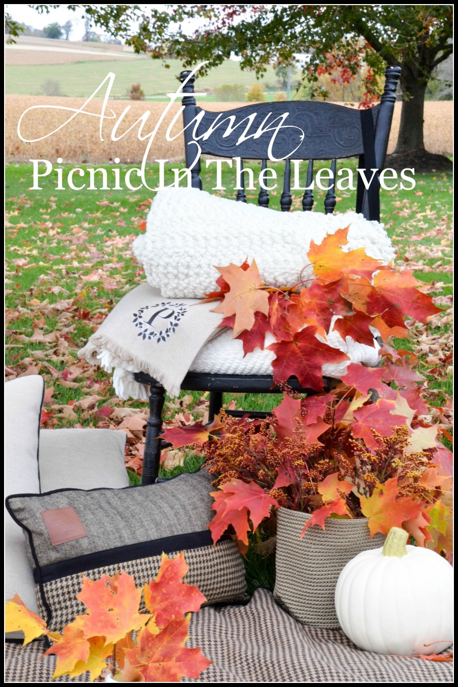 AUTUMN PICNIC IN THE LEAVES AND A GIVEAWAY