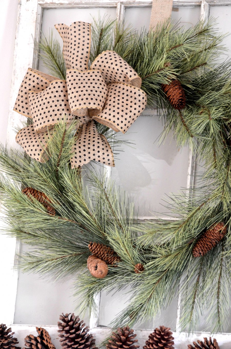 REPURPOSING A CHRISTMAS WREATH- Easy way to make an old wreath new and beautiful again!