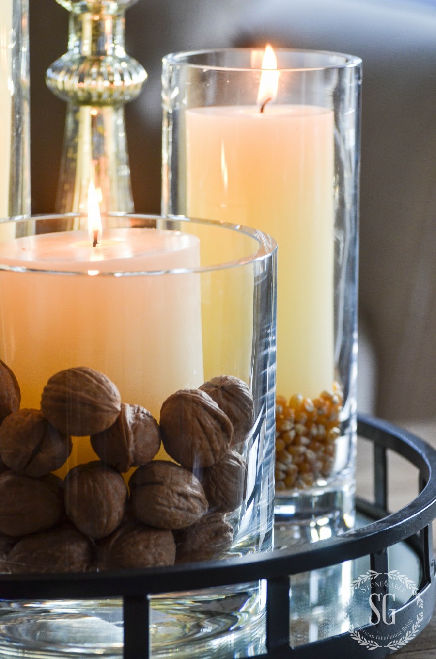 THANKSGIVING 10 MINUTE DECOR- Creating Thanksgiving ambiance with creative and beautiful use of candles