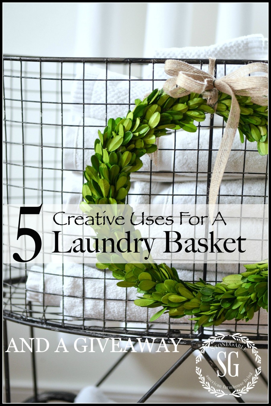 5 CREATIVE USES FOR A LAUNDRY BASKET ... practical and pretty! Male sure to enter the Laundry Basket Giveaway