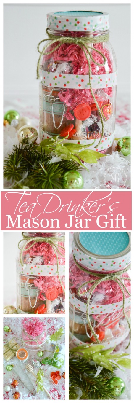 TEA LOVER'S MASON JAR CHRISTMAS GIFT. Give a fun gift to the tea lover in your life!