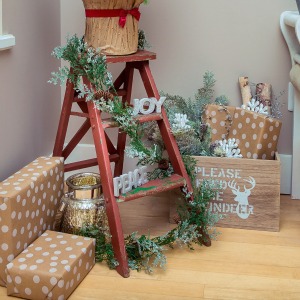 How to use presents in your holiday decor cropped