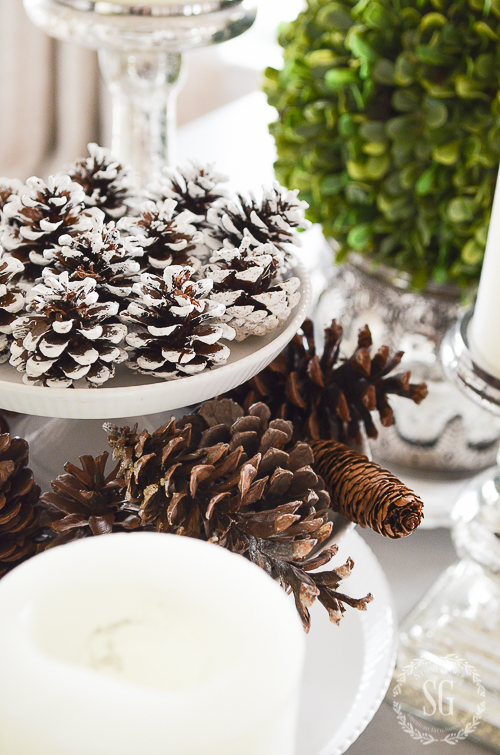 WINTER WHITE DINING ROOM CENTERPIECE-Celebrating the beauty of winter