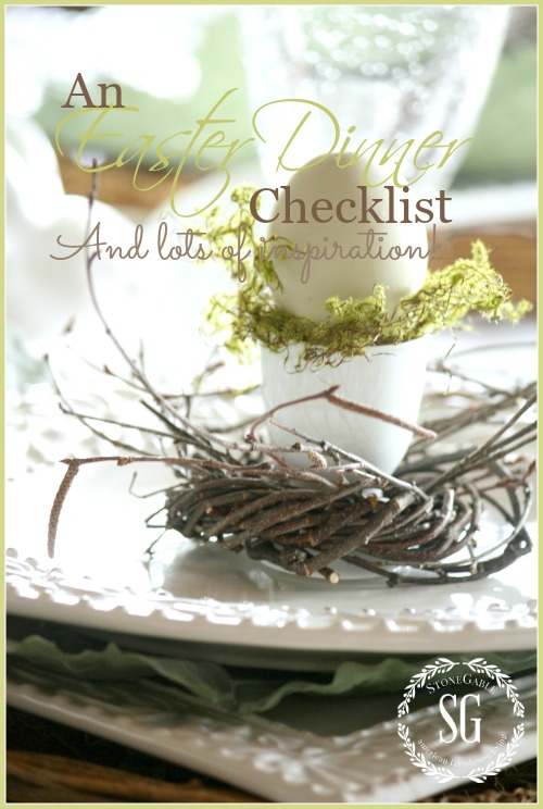 EASTER DINNER CHECK LIST and LOTS OF INSPIRATION!