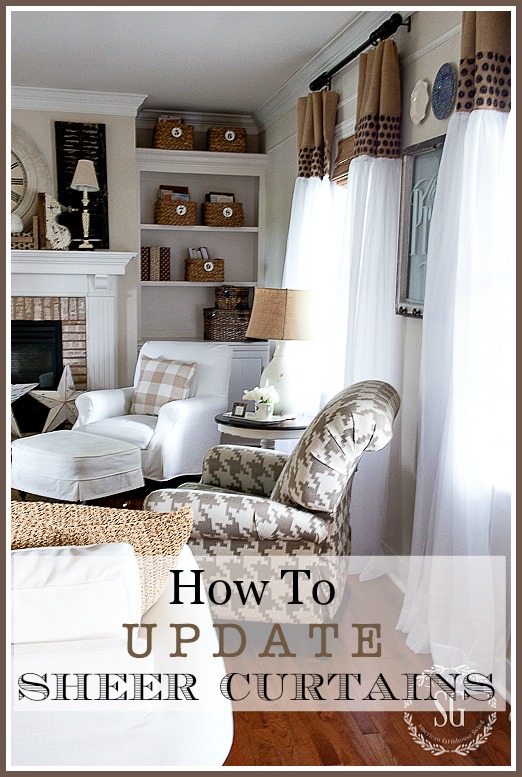 HOW TO UPDATE SHEER CURTAINS… AN EASY DIY