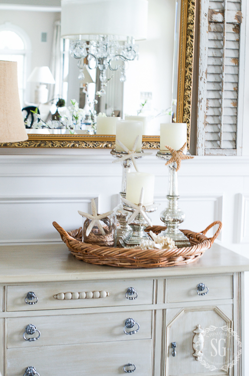 10 MINUTE BEACHY DECOR- A QUICK AND UPSCALE WAY TO DECORATE FOR SUMMER!