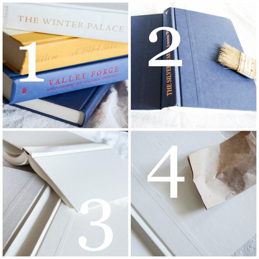 PAINTED BOOKS DIY- An easy way to change the color of book to work with your decor!