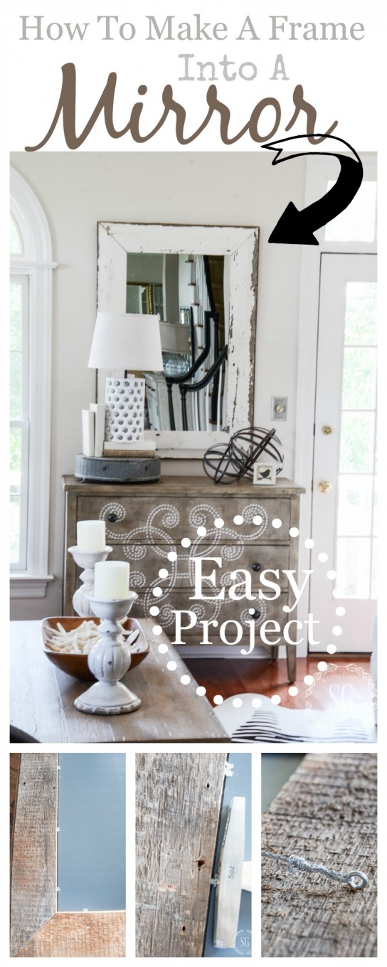 HOW TO MAKE ANY FRAME INTO A MIRROR-Even if you are not crafty you can do this! So so easy!