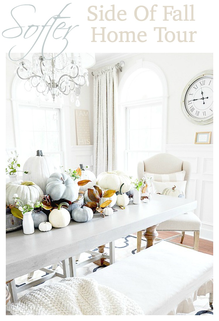 SOFTER SIDE OF FALL HOME TOUR- Fall is the perfect time to decorate your home in the softer colors of fall. Lots of home decor ideas