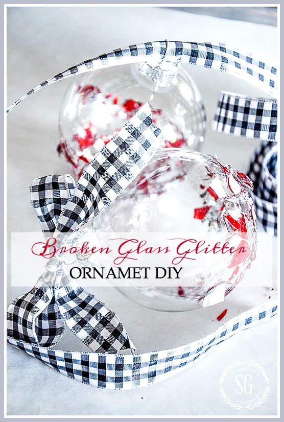 BROKEN GLASS ORNAMENTS- A creative way to use broken ornaments and create a new and beautiful ornament from the pieces.