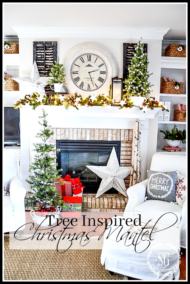 TREE INSPIRED CHRISTMAS MANTEL