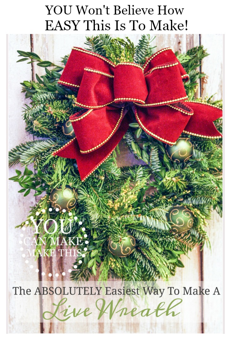 HOW TO MAKE THE ABSOLUTELY EASIEST LIVE WREATH EVER! YOU can do this!