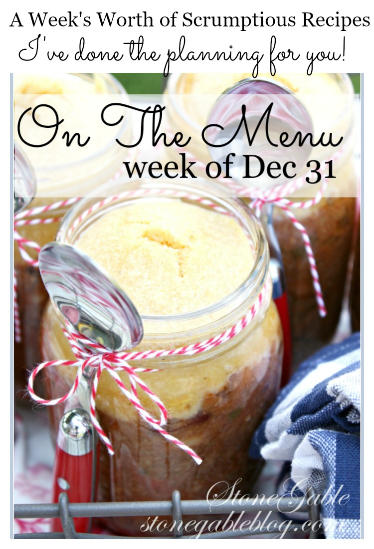 ON THE MENU- A week's worth of scrumptious recipes. I'll do the planning for you!