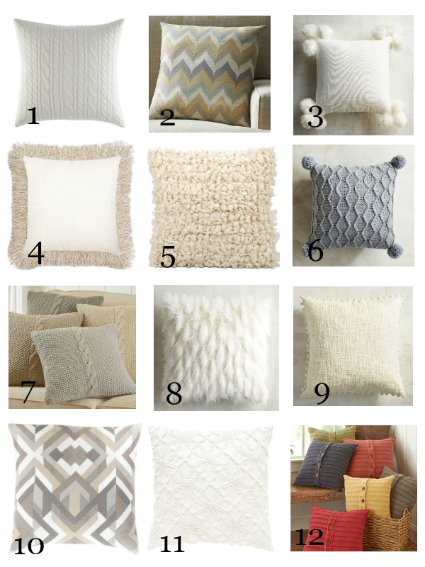 WINTER PILLOW LOVE- My best picks for gorgeous winter pillows! I've done the work for you, now you can see the best and most reasonable pillows from around the web!