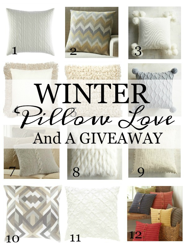 WINTER PILLOW LOVE AND A PILLOW GIVEAWAY