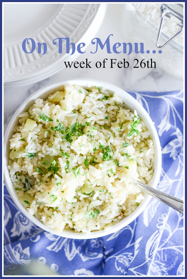 ON THE MENU WEEK OF FEB 26TH- I've done all the planning for a week worth of scrumptious dinners!
