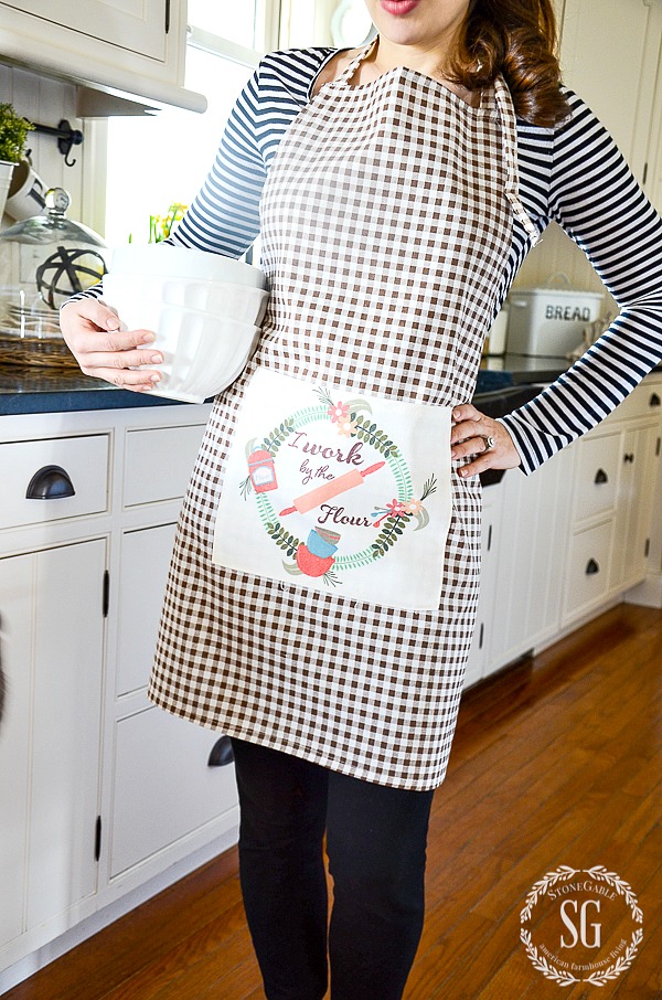 American Dog Apron CTW525 Kitchen Accessories Gift For Mom/ Wife Custom Apron Apron Dress Kitchen Apron with Pocket