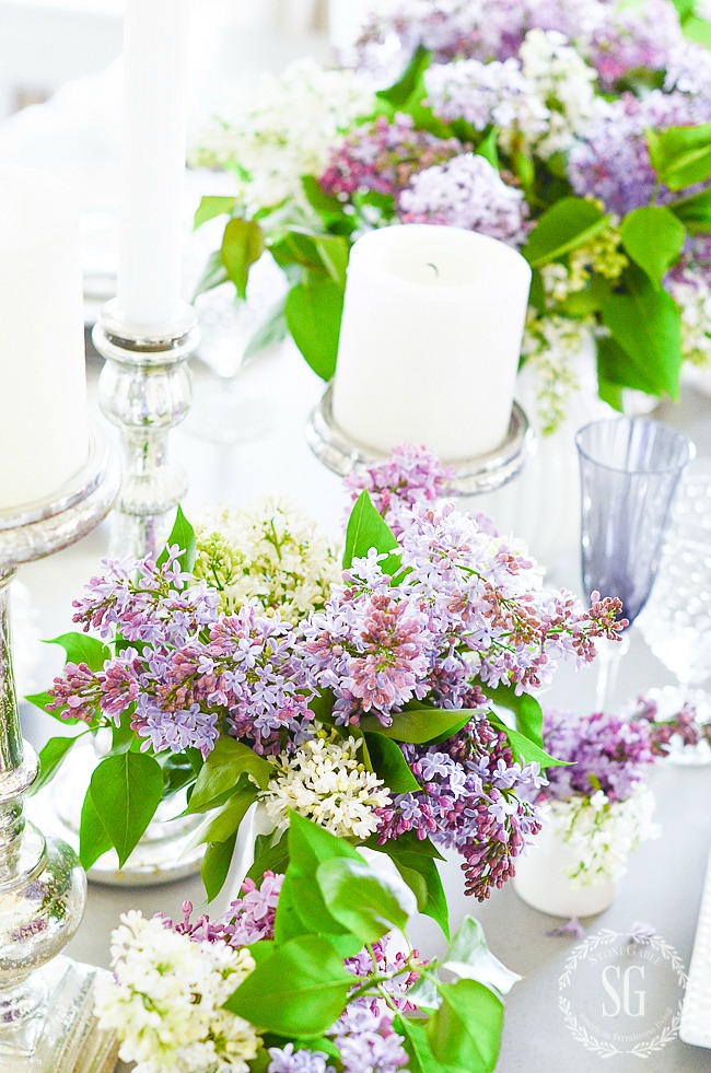 LILAC TABLE- A beautiful, graceful tablescape filled with lovely lilacs!