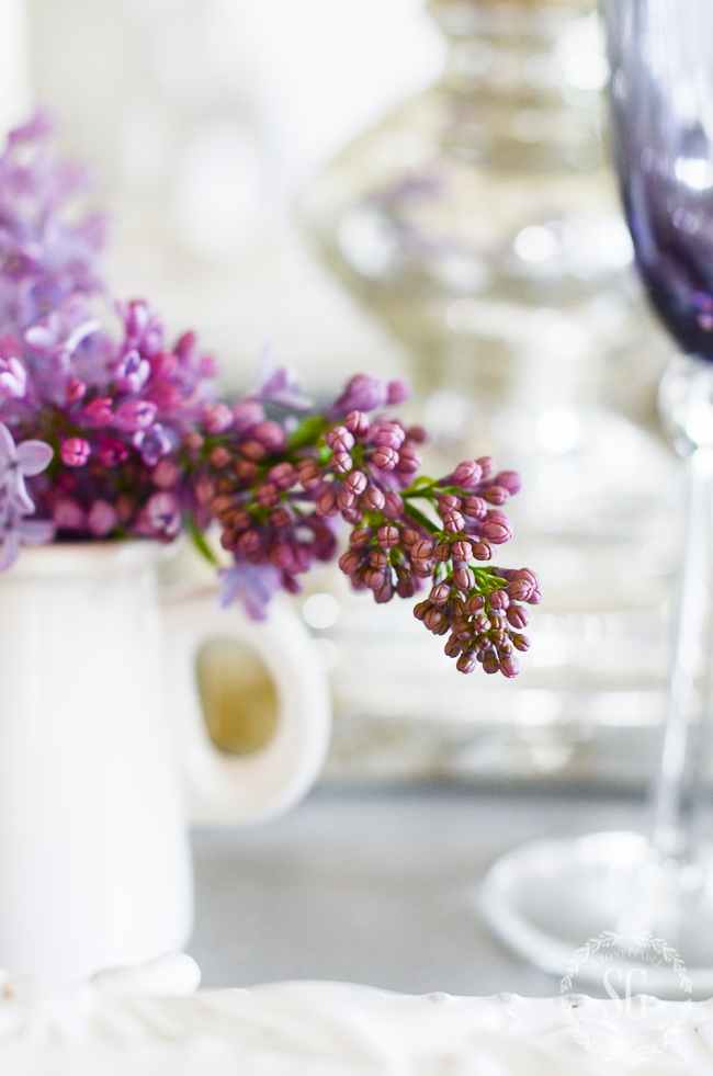 LILAC TABLE- A beautiful, graceful tablescape filled with lovely lilacs!