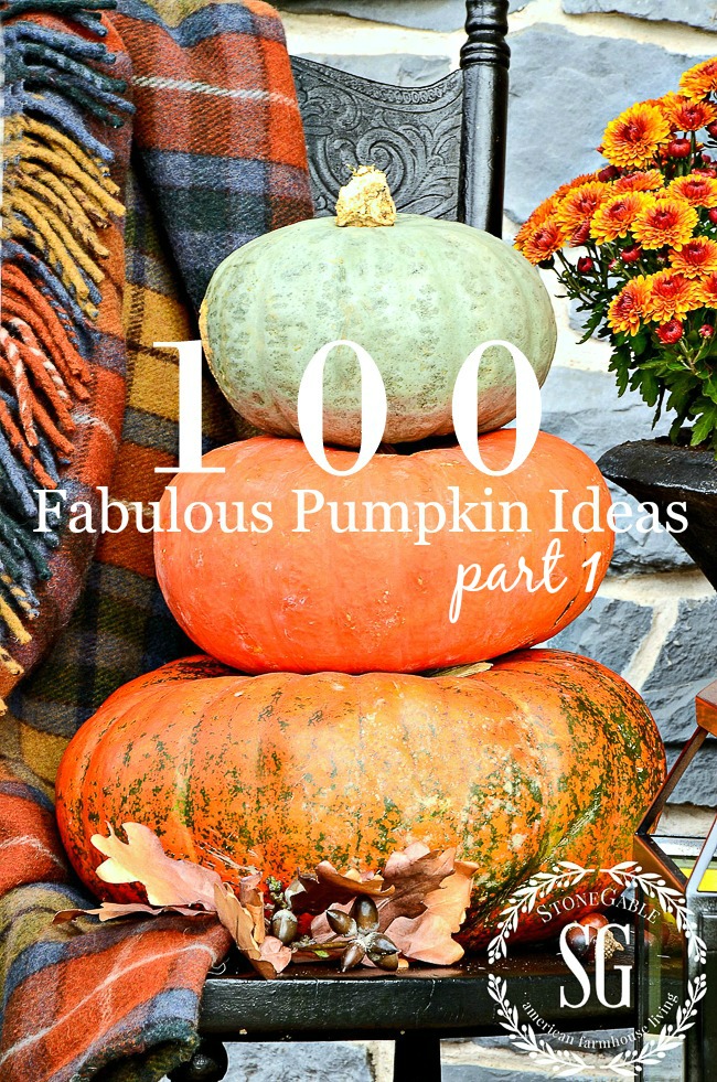 100 FABULOUS PUMPKIN IDEAS- Let's celebrate 100 creative ways to use pumpkins in decor this fall!
