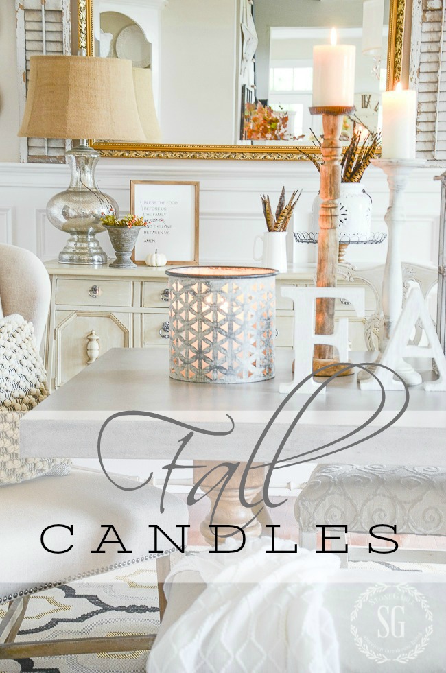 FALL CANDLES- DECORATE WITH BEAUTIFUL CANDLES IN THE FALL. HERE'S HOW!