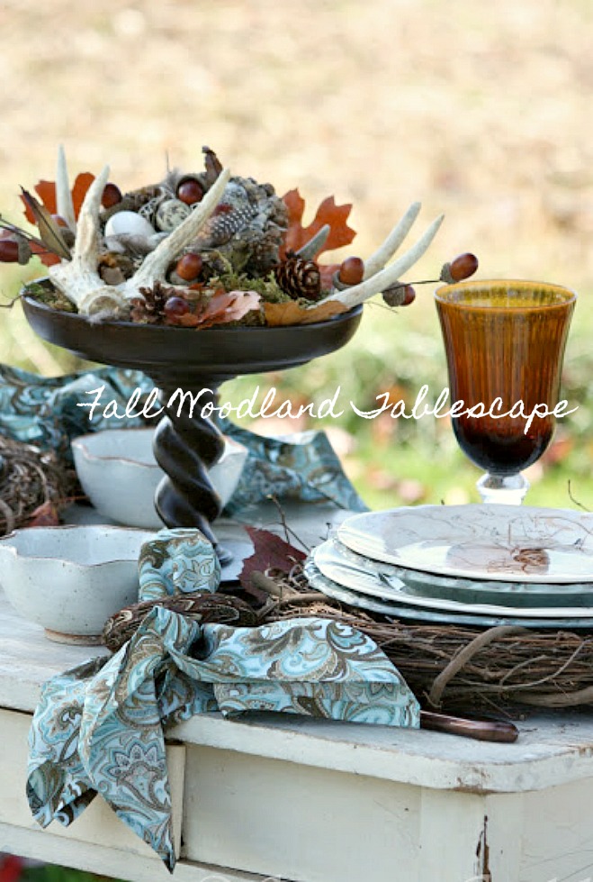 FALL WOODLAND TABLE- A beautiful table full of fall inspiration and ideas to set your own table