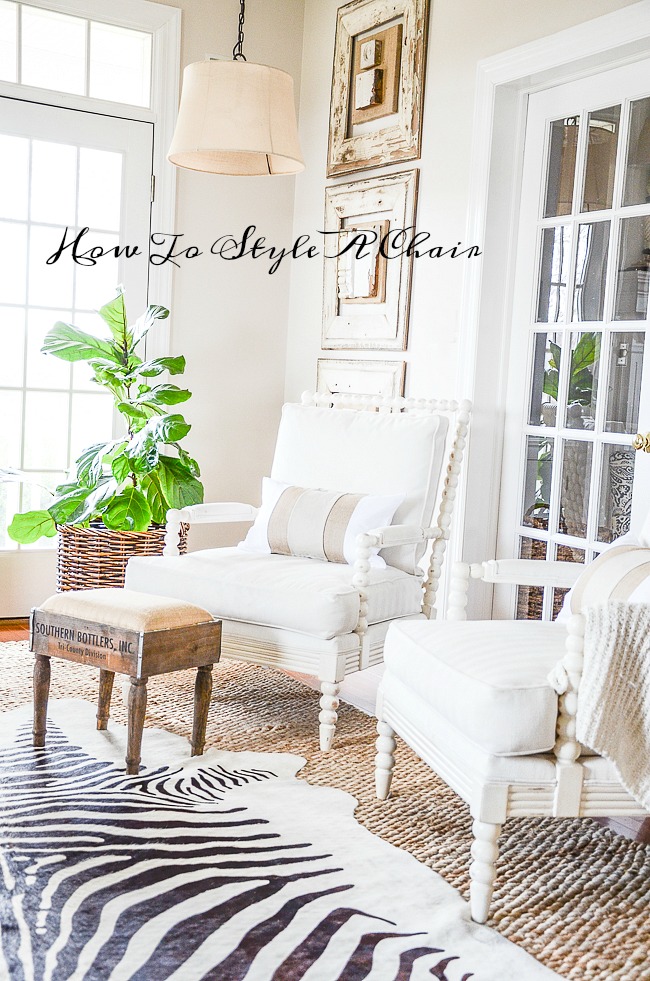 HOW TO STYLE A CHAIR- Adding interest to a chair is important to make a chair play nicely with the rest of the room. Here's how...