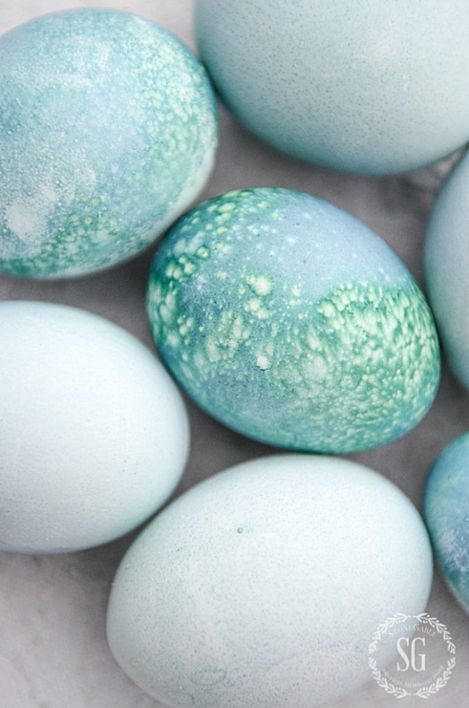 blue Easter eggs