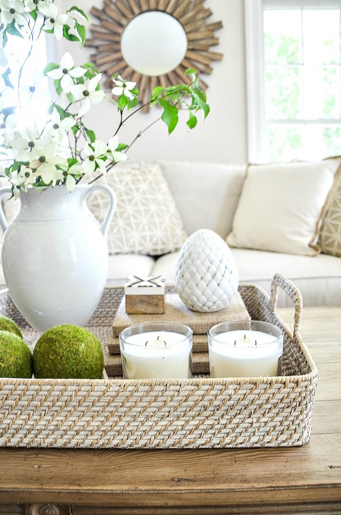 How To Decorate A Coffee Table Like, Ivory Coffee Table Trays
