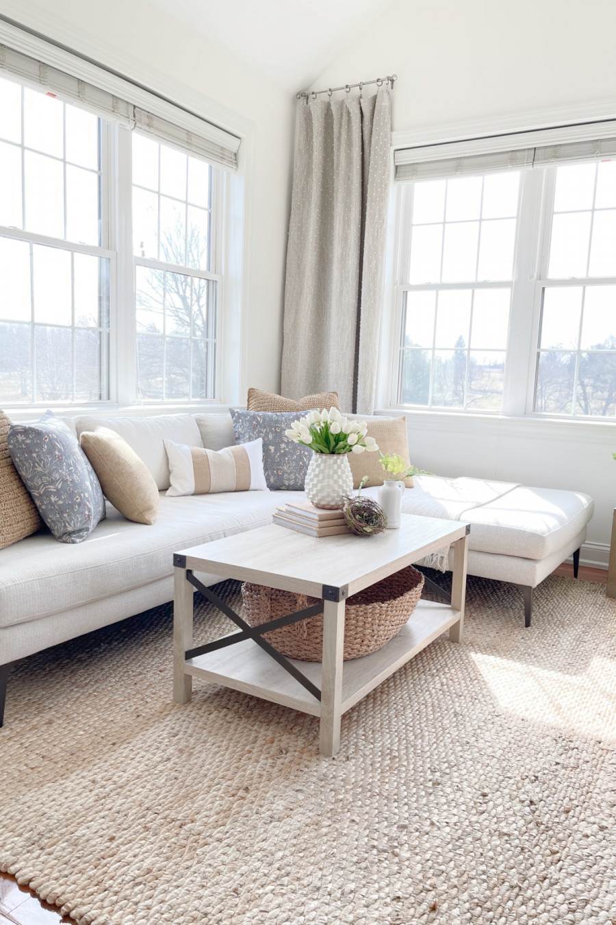 traditional coastal living room on 7 Tips For Mixing Decorating Styles Stonegable