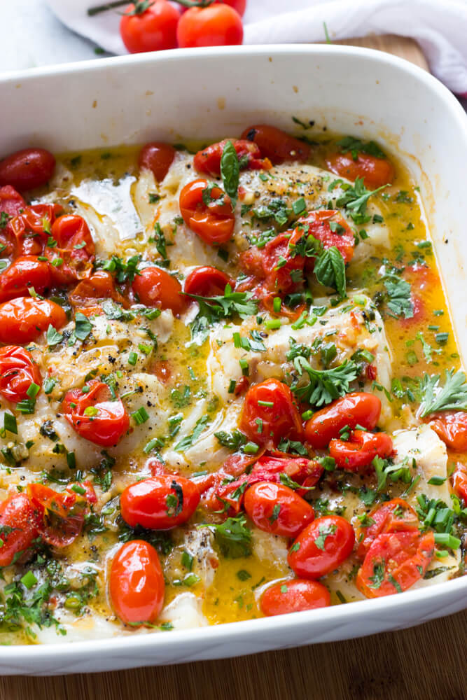 On The Menu Week Of Aug 15th- cod and tomatoes
