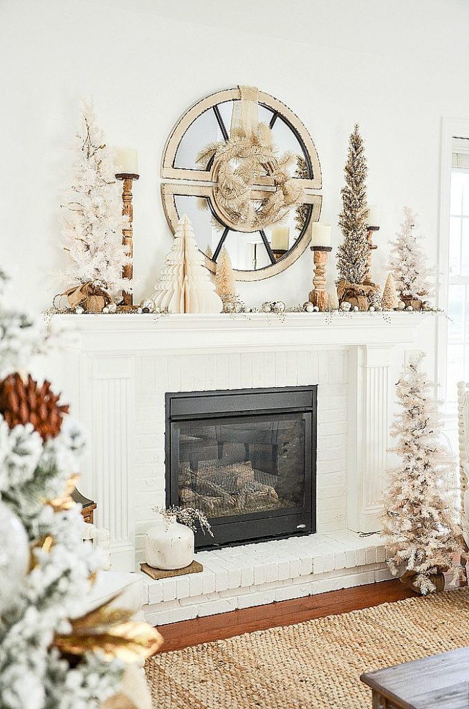 fireplace at Christmas