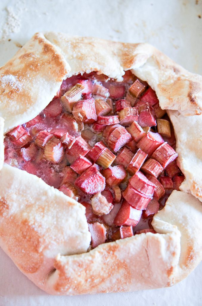 RHUBARB GALETTE RIGHT OUT OF THE OVEN