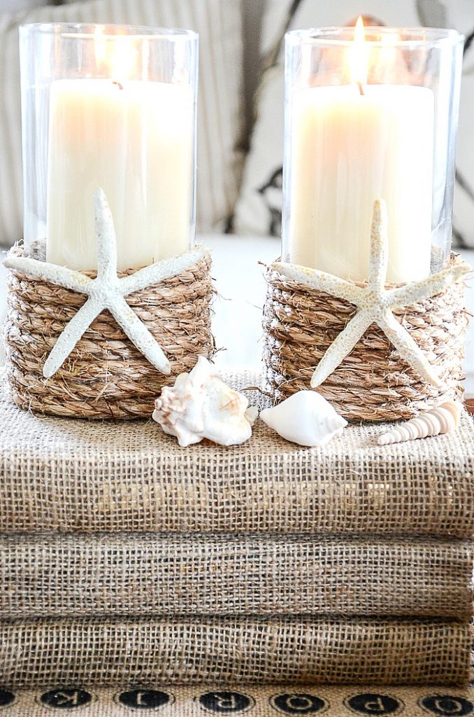 15. DIY Pottery Barn Rope Wrapped Candle Holder