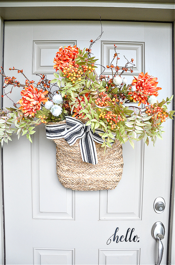 Brambly Fall Front Door Basket DIY StoneGable