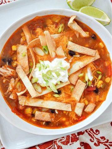 BOWL OF CHCKEN TACO SOUP